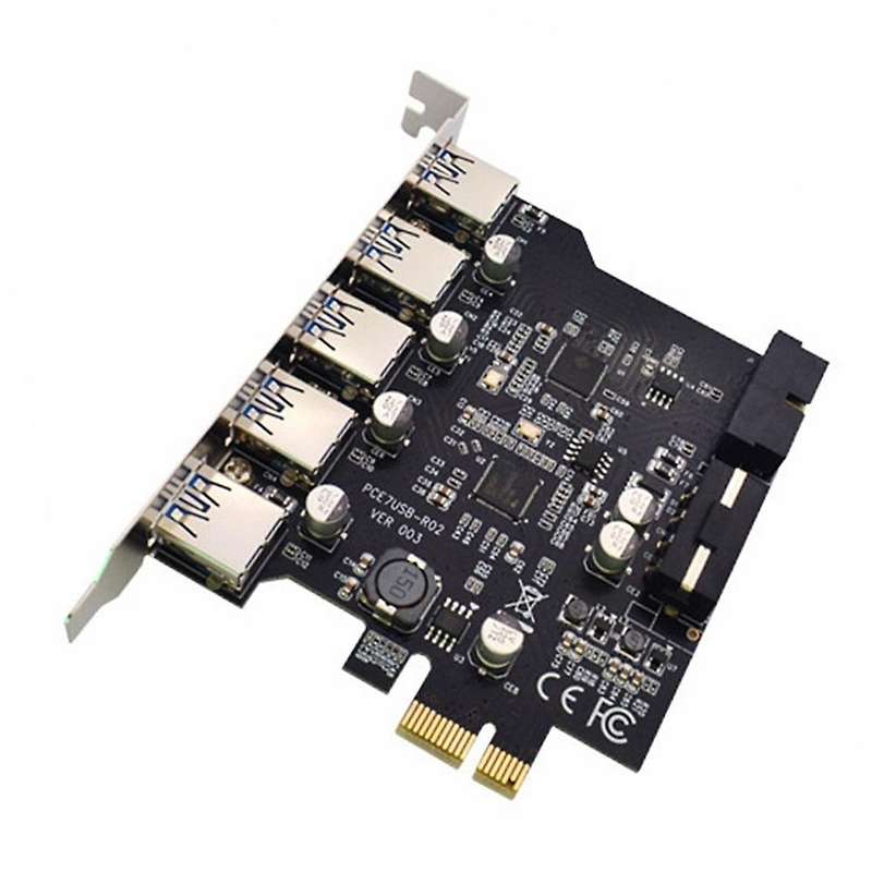 Usb3.0 Pci-e Expansion Card 5 Ports Hub Adapter,with 19-pin Connector