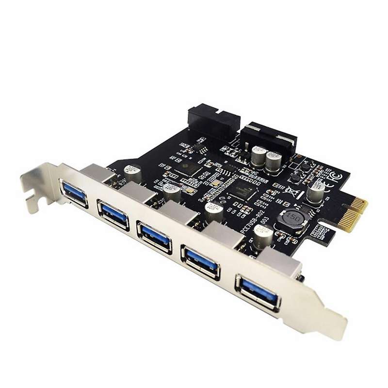 Usb3.0 Pci-e Expansion Card 5 Ports Hub Adapter,with 19-pin Connector