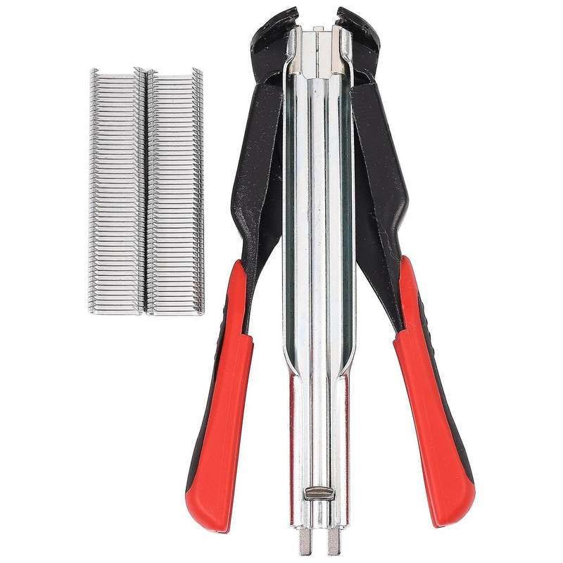 C-type Clip Installation Tool Hog Cage Rings Pliers with 100 Ring