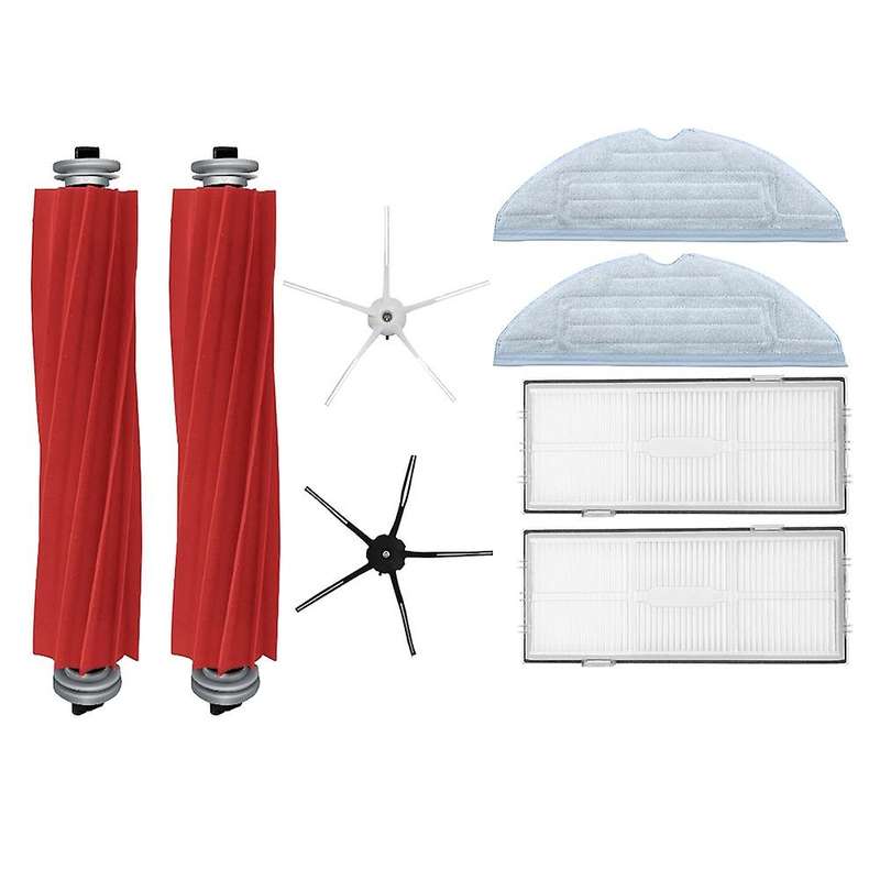 8pcs Replacement Parts Mop Cloths Hepa Filter Side Main Brush