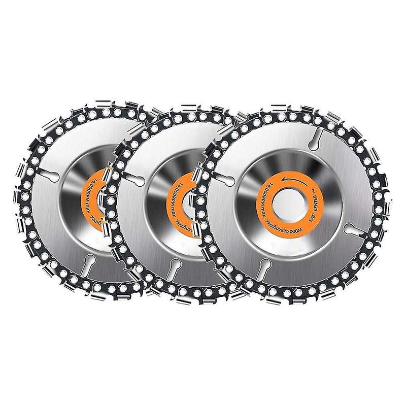 3pcs Wood Carving Disc 4 Inch 22-teeth Steel