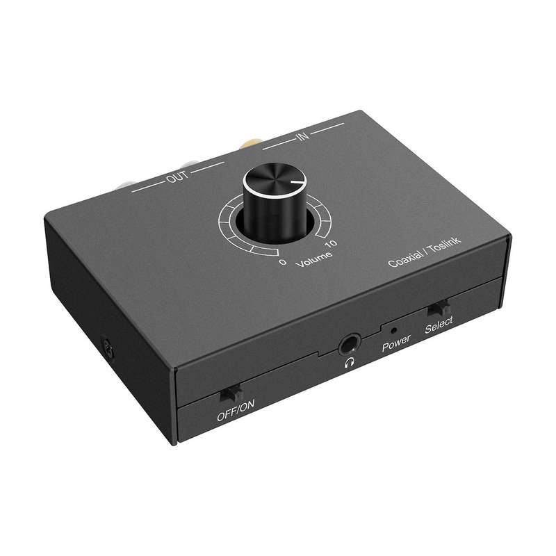 Dac Audio Converter, Toslink to Coaxial Digital to Analog Converte