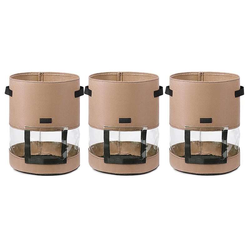Potato Grow Bags 7 Gallon with Flap,3 Pcs Plant Grow Bags,potato Bag