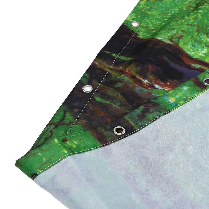 3d Waterfall Scenery Waterproof Shower Curtain with 12 Hooks