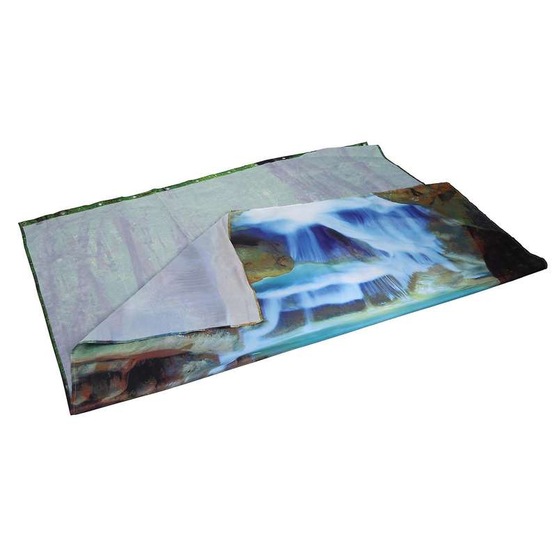 3d Waterfall Scenery Waterproof Shower Curtain with 12 Hooks