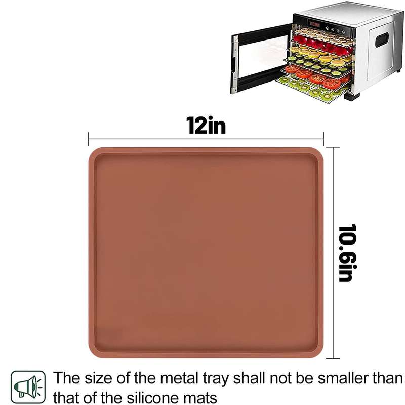 4pcs Silicone Dehydrator Mats with Edge - Silicone Sheets Compatible