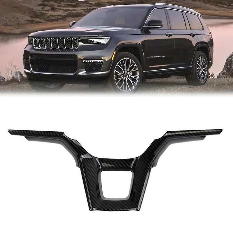 Car Carbon Fiber Steering Wheel Cover Trim for Jeep Grand Cherokee