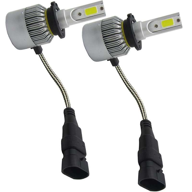 2 X Led Headlight Kit Diamond White Light Carauto Driving Beam 6000k