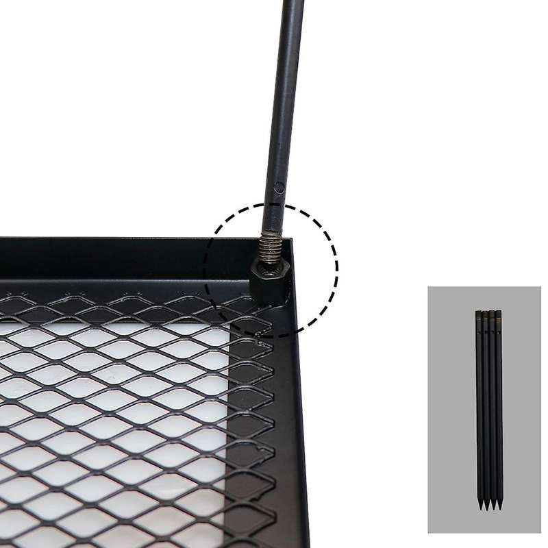 Outdoor Portable Quadrilateral Camping Barbecue Table Picnic Rack, B
