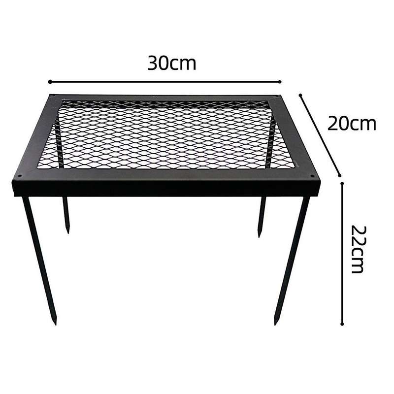 Outdoor Portable Quadrilateral Camping Barbecue Table Picnic Rack, B