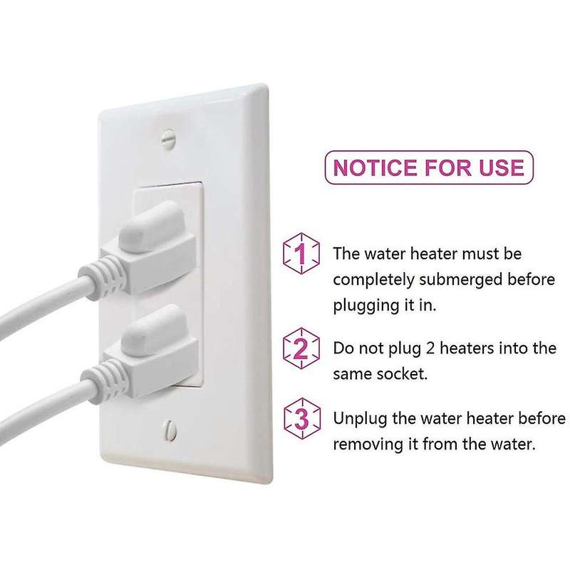 Electric Water Heater, Used In Bucket, Tub, Camping Eu Plug