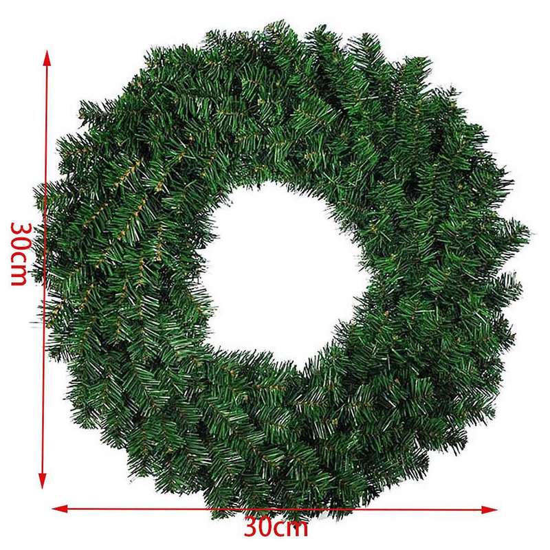 3 Pcs 30cm Artificial Pine Wreath Garland for Christmas Decoration