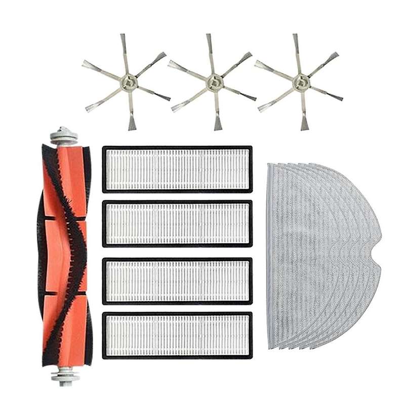 13pcs for Xiaomi Mijia 2c Robotic Main Side Brush Filters Mop Cloth