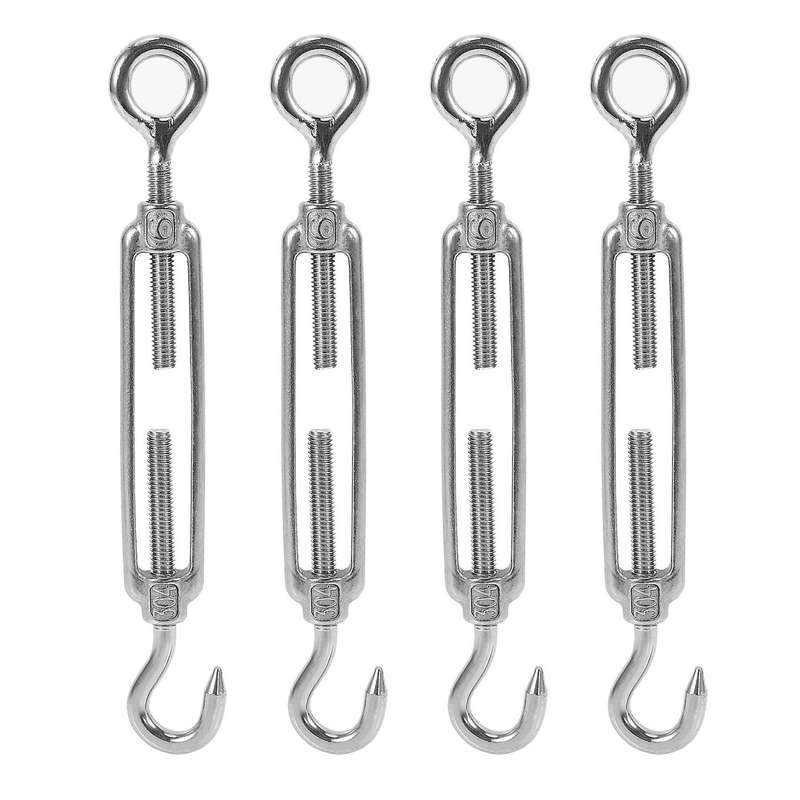 4-pcs Turnbuckle(eye&hook, M6),16-pcs 1/8 Inch Clamp,8-pcs Thimble