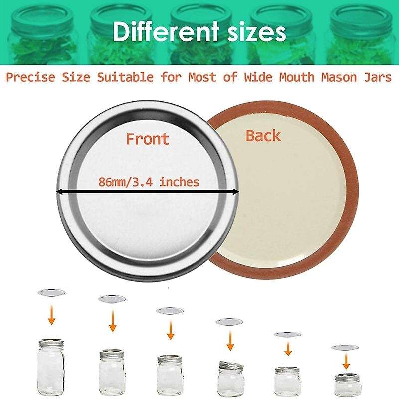 70 Pcs Wide-mouth Jar Lids, for Split Lids for Mason Jars, with Seal