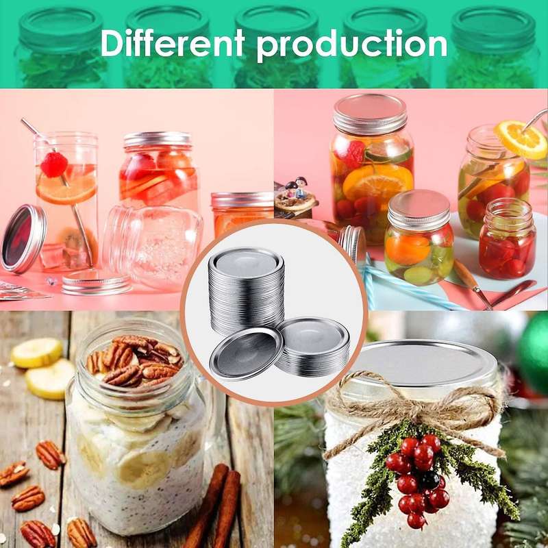 70 Pcs Wide-mouth Jar Lids, for Split Lids for Mason Jars, with Seal