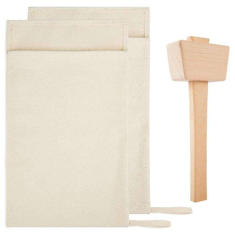 Pack Of 2 Lewis Bags and 1 Ice Mallet Set-reusable Canvas for Party
