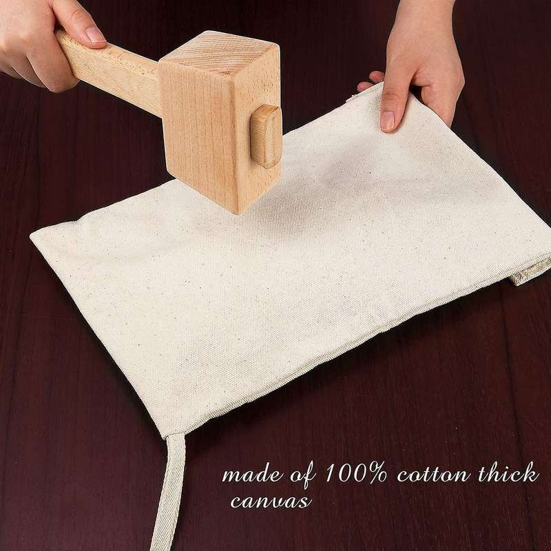Pack Of 2 Lewis Bags and 1 Ice Mallet Set-reusable Canvas for Party