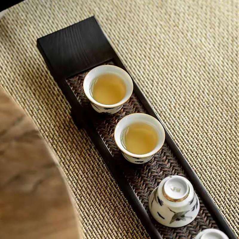 1pcs Paulownia Cup Holder Mat Tea Cup Tray Kung Fu Tea Set Wood Tray