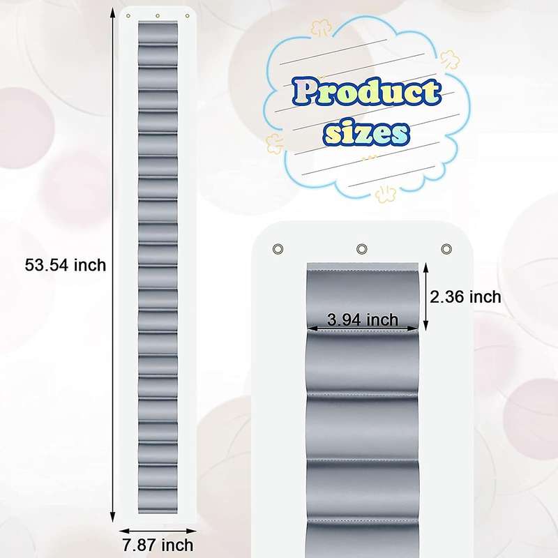 Vinyl Holder 22 Compartments Wall Mount Hanging Vinyl Over Door White