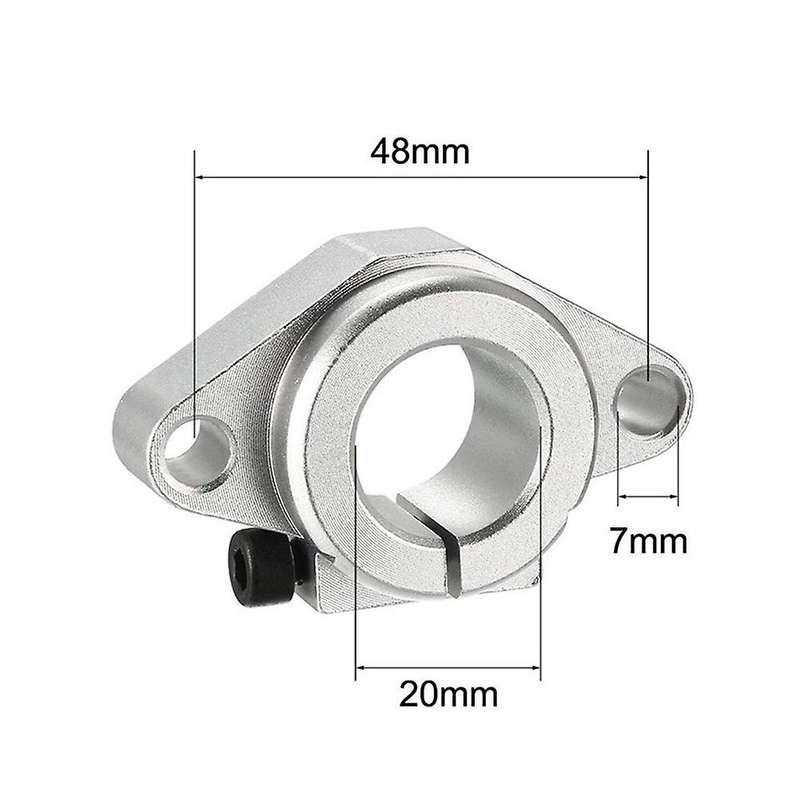 Linear Motion Rail Guide for 20mm Diameter Shaft,aluminum(4pcs Shf20)