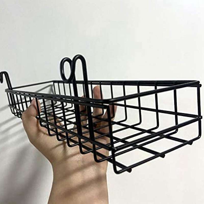 Grid Wall Shelves Basket with Hooks,bookshelf,display Shelf