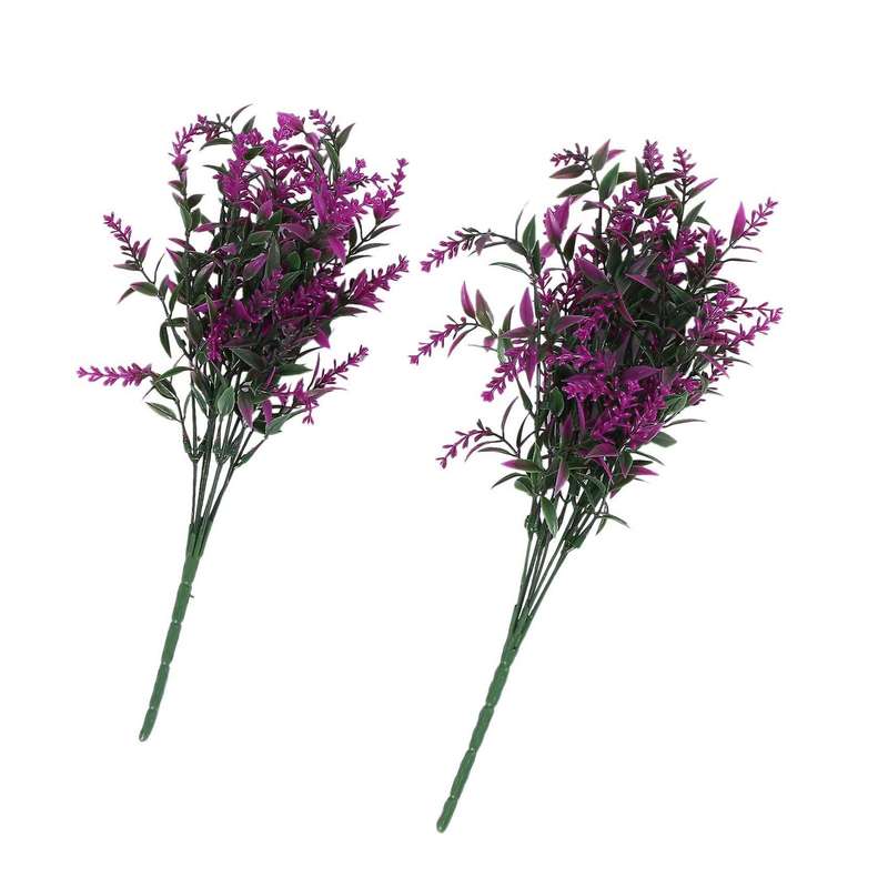 Artificial Lavender Flowers Plants 6 Pieces,uv Resistant(fushia)
