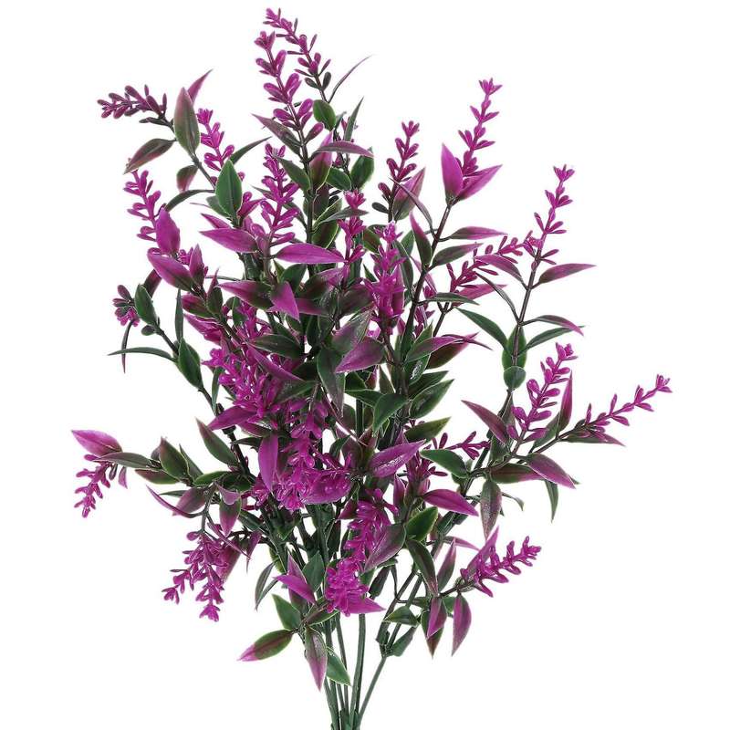 Artificial Lavender Flowers Plants 6 Pieces,uv Resistant(fushia)