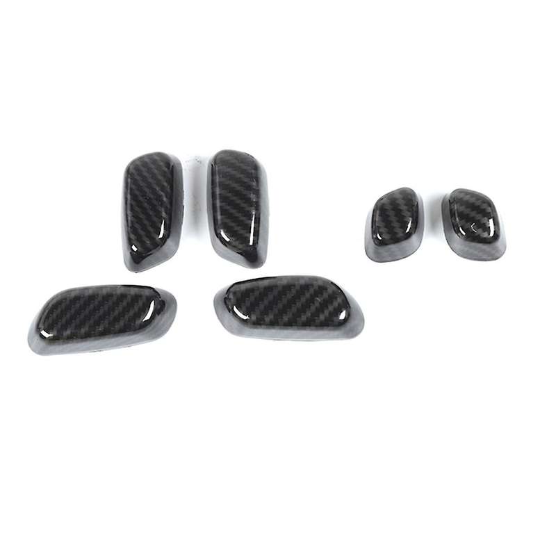 Car Seat Adjustment Button Panel Decoration Frame,abs Carbon Fiber
