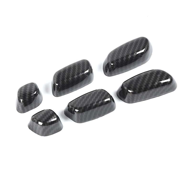 Car Seat Adjustment Button Panel Decoration Frame,abs Carbon Fiber