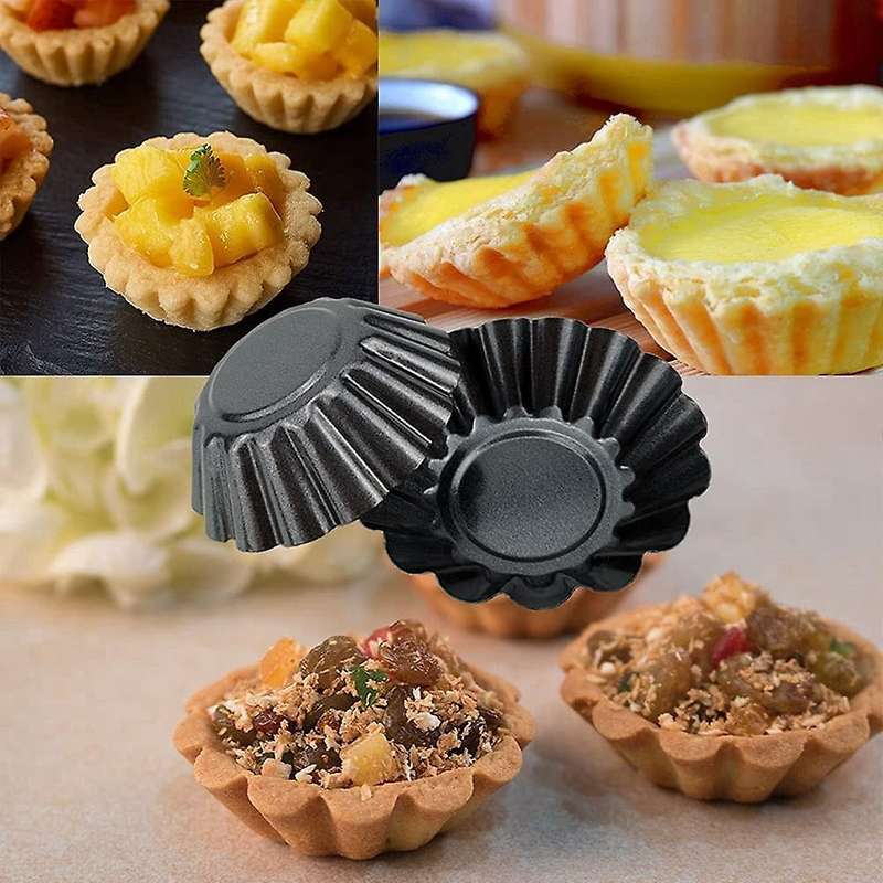 Egg Tart Molds,tart Pans Muffin Cake Mold Resuable Tiny Pie Tartlets