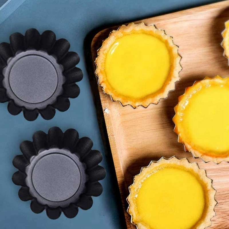 Egg Tart Molds,tart Pans Muffin Cake Mold Resuable Tiny Pie Tartlets
