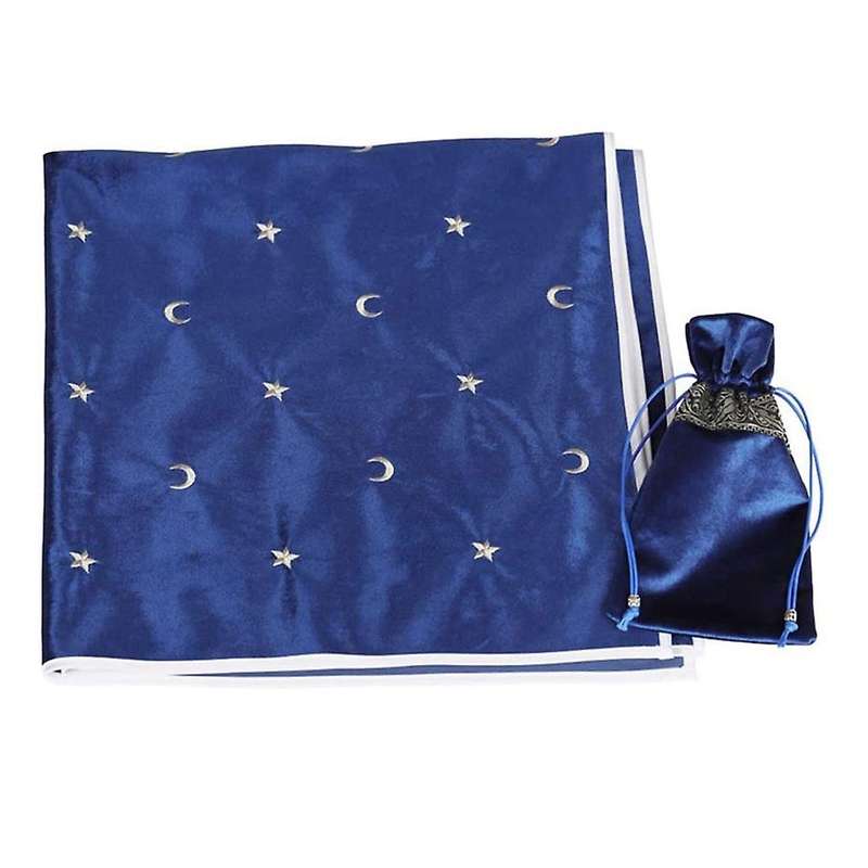 Altar Tarot Tablecloth Velvet Tarot Divination Tablecloth Blue