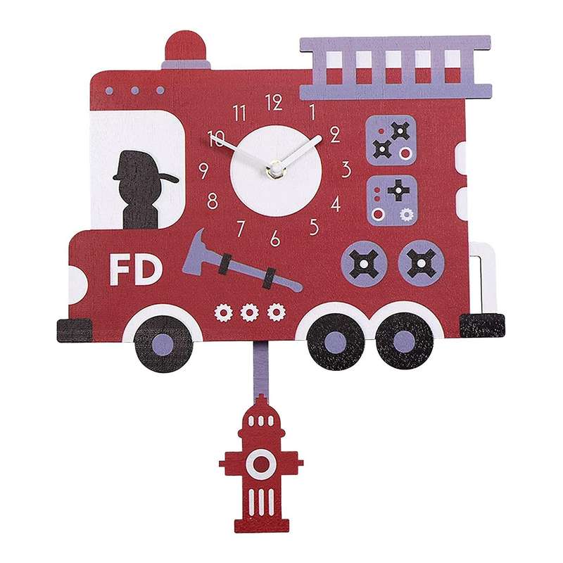 Baby Room Kindergarten Cute Cartoon Swing Wall Clock Pendulum Clock