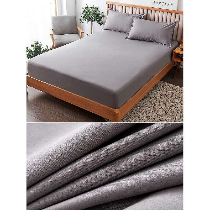 Cotton Fitted Sheet with Elastic Bands Non Slip Mattress Covers,120cm