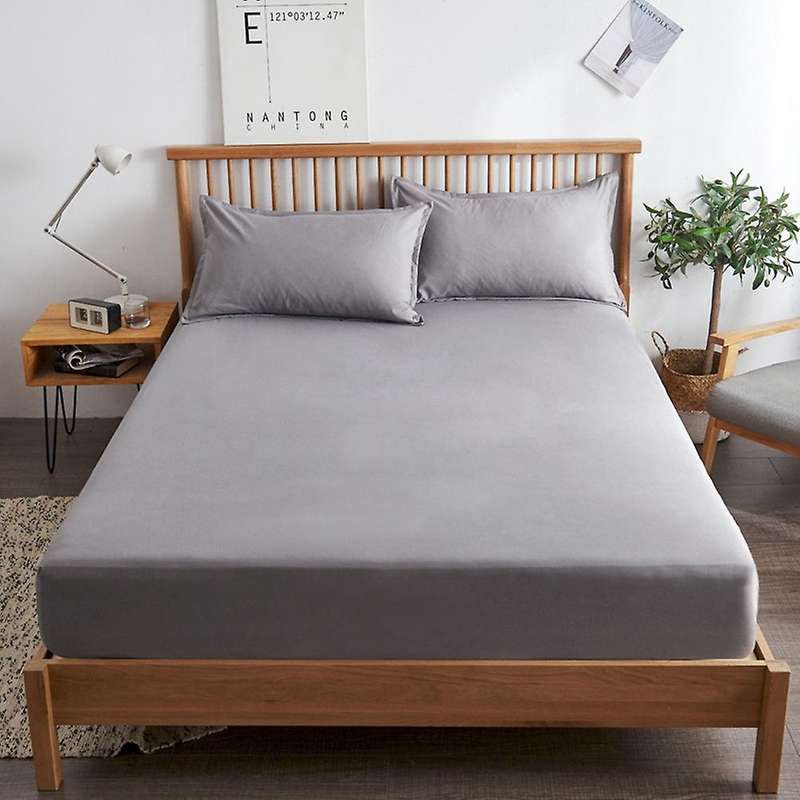 Cotton Fitted Sheet with Elastic Bands Non Slip Mattress Covers,120cm