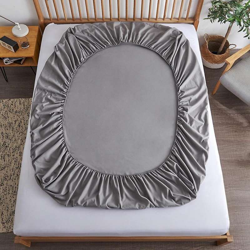 Cotton Fitted Sheet with Elastic Bands Non Slip Mattress Covers,120cm