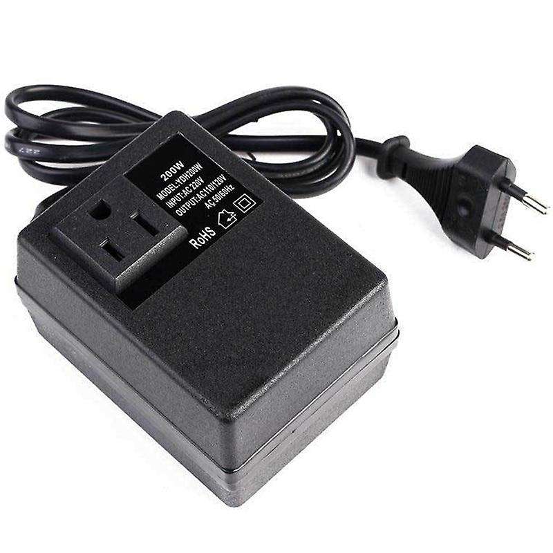 110v Step Down Travel Voltage Transformer Converter Eu Plug (only Used By Electrical Appliances With
