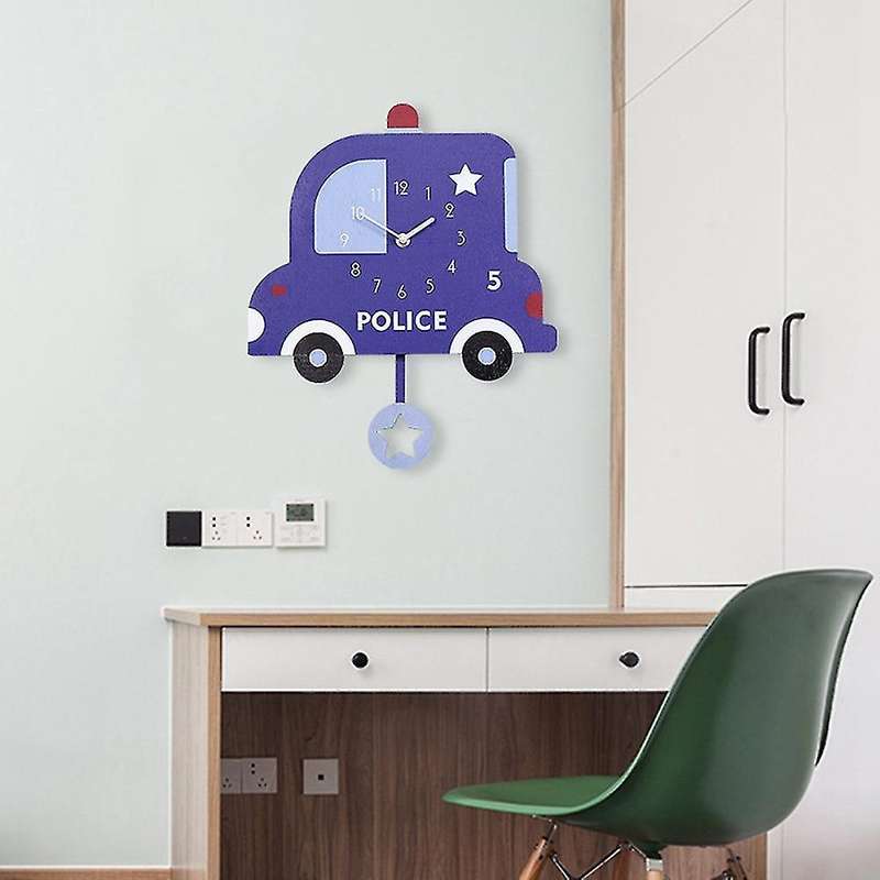 Baby Room Wall Clock Creative Decoration Cute Cartoon Swing Clock