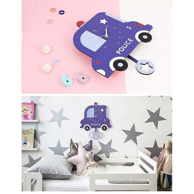 Baby Room Wall Clock Creative Decoration Cute Cartoon Swing Clock
