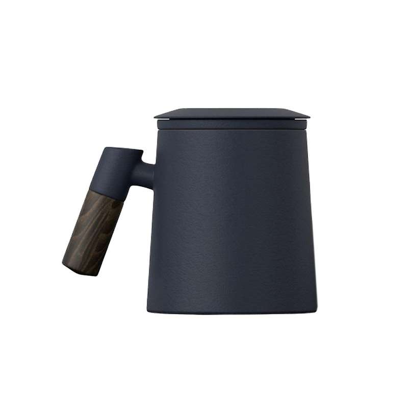 400ml Ceramic Mug with Handle Filter Lid Coffee Cup Home Porcelain -c