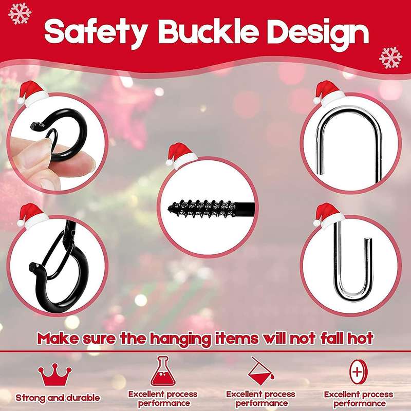 Screw Hooks for Outdoor String Lights, 45 Pack Q Hanger Hooks