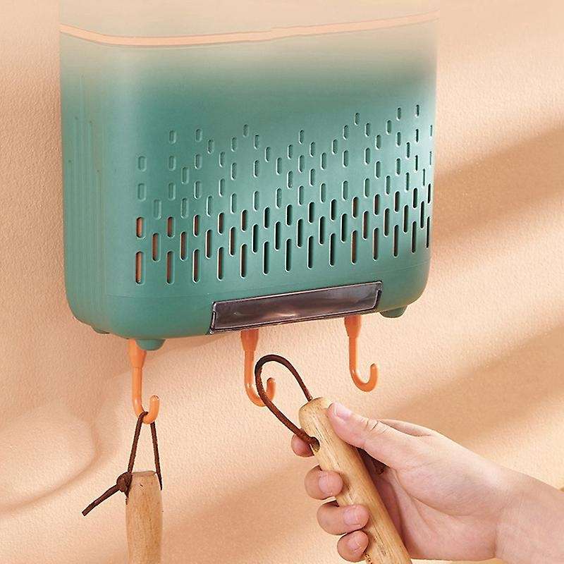 Multifunctional Dustproof Tableware Rack Knife Holder(white+orange)