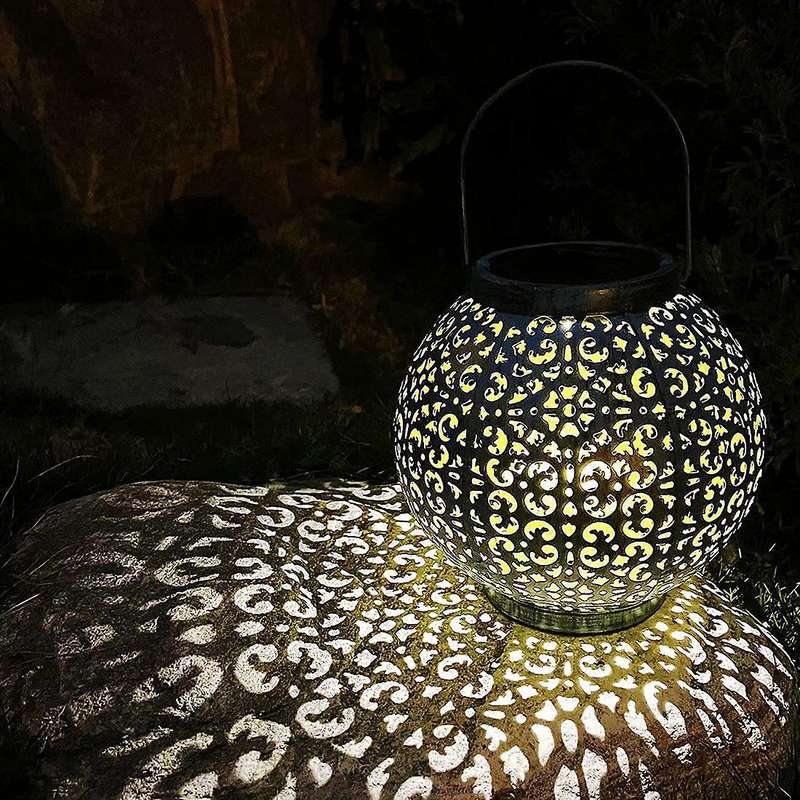 Solar Lanterns Outdoor, Hanging Lanterns Solar Powered with Handle