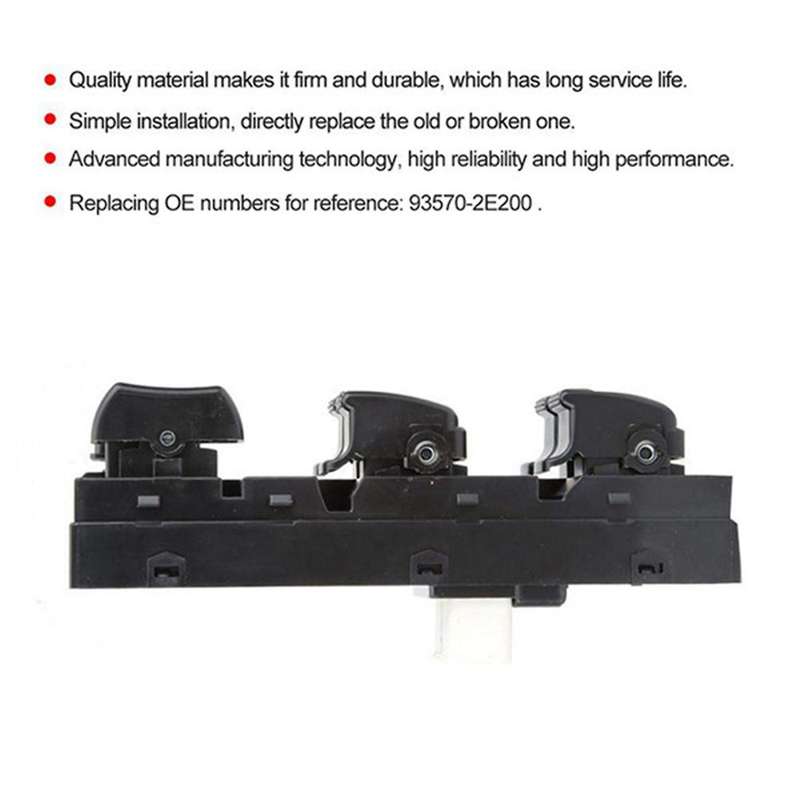 Front Left Master Power Window Switch for Hyundai Tucson 2005-2008