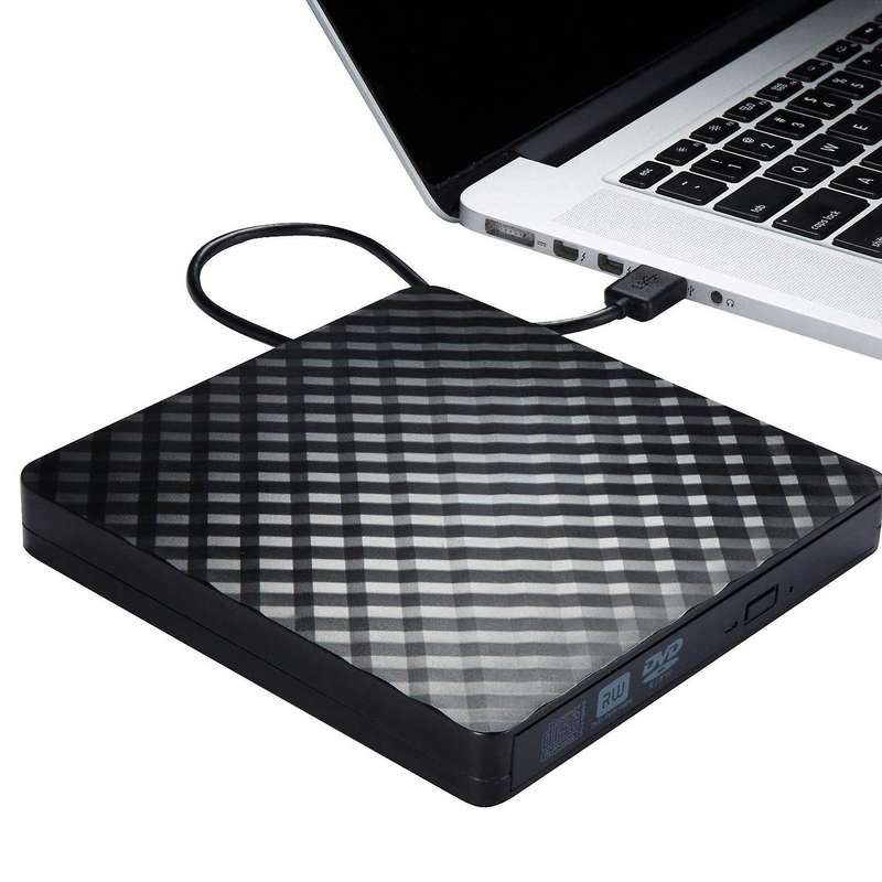 Cd Dvd /-rw Optical Drive Burner Writer for Laptop Desktop(black)