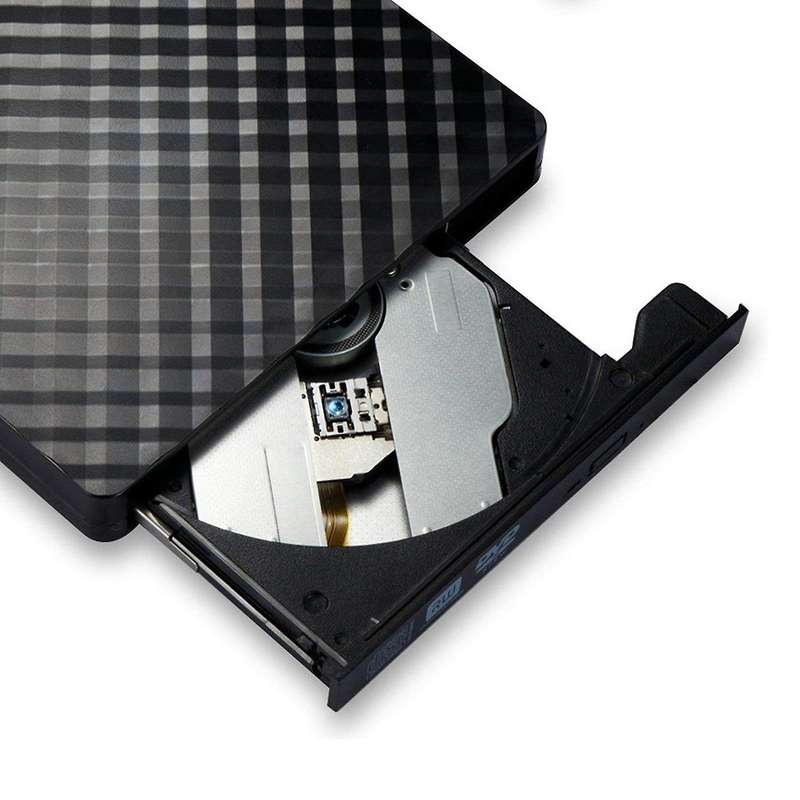 Cd Dvd /-rw Optical Drive Burner Writer for Laptop Desktop(black)
