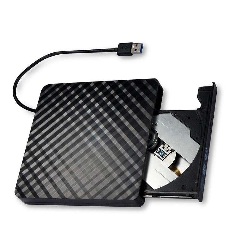 Cd Dvd /-rw Optical Drive Burner Writer for Laptop Desktop(black)