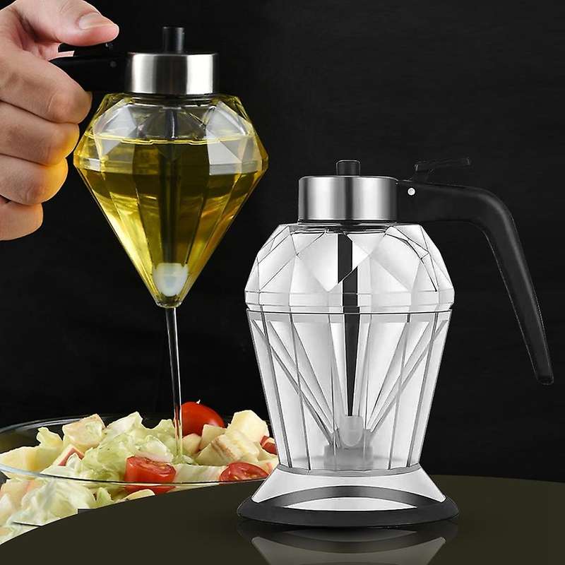 Diamond Glass Oil Pot Press Type Diamond Oil Pot Visible Color