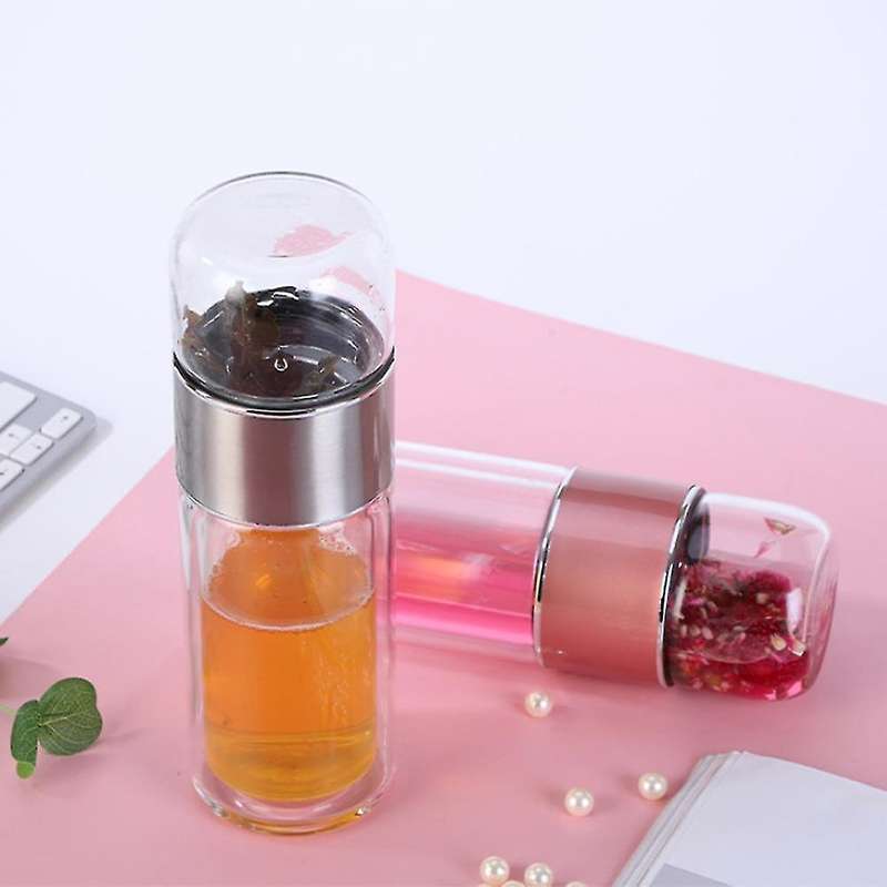Simple and Fashionable Tea and Water Separation Tea Cup Black